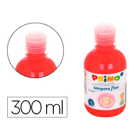 TEMPERA LIQUIDA PRIMO ESCOLAR 300 ML ROJO FLUORESCENTE