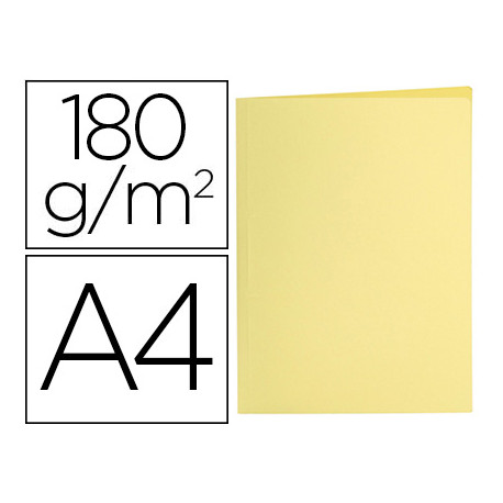 SUBCARPETA LIDERPAPEL A4 AMARILLO PASTEL 180G/M2