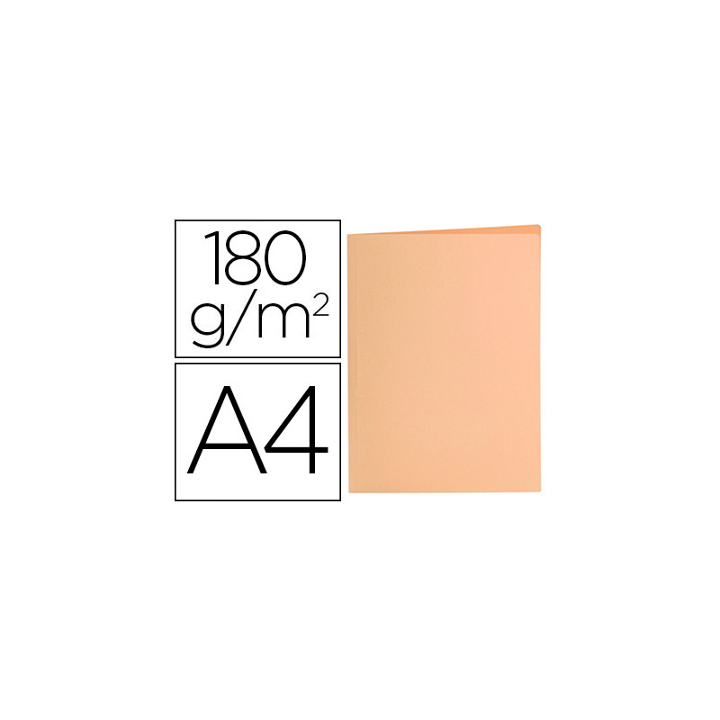 SUBCARPETA LIDERPAPEL A4 NARANJA PASTEL 180G/M2