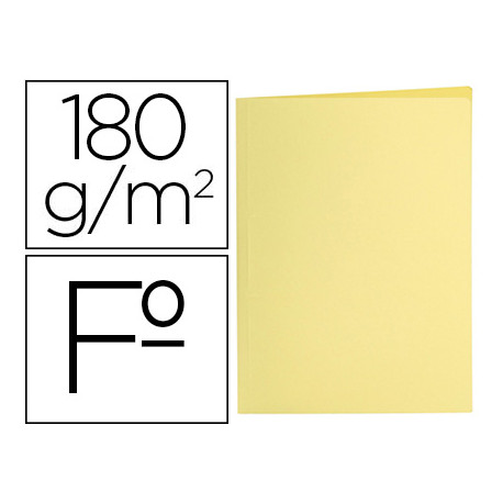 SUBCARPETA LIDERPAPEL FOLIO AMARILLO PASTEL 180G/M2