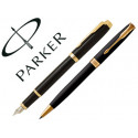 JUEGO PARKER DUO SONNET LACA NEGRA GT BOLIGRAFO + PLUMA CON PLUMIN ACERO INOXIDABLE