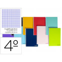 CUADERNO ESPIRAL LIDERPAPEL CUARTO SMART TAPA BLANDA 80H 60GR MILIMETRADO 2MM COLORES SURTIDOS