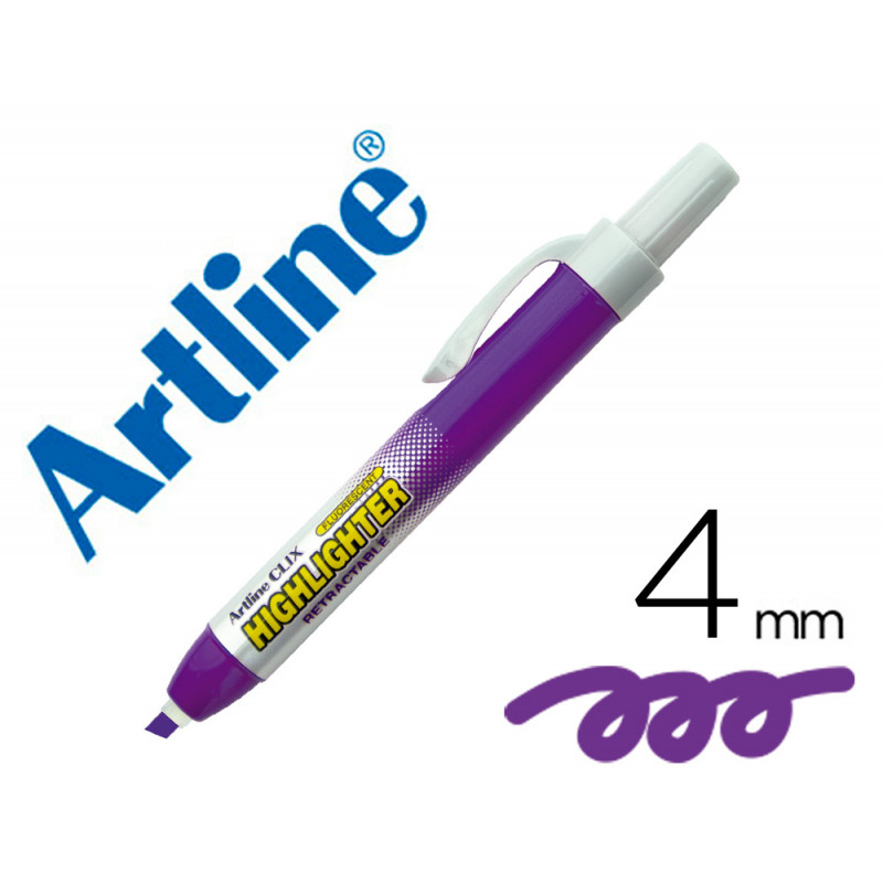 ROTULADOR ARTLINE CLIX FLUORESCENTE EK-63 VIOLETA PUNTA BISELADA 4 MM