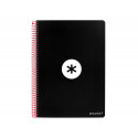 CUADERNO ESPIRAL LIDERPAPEL A4 ANTARTIK TAPA DURA 80H 100GR CUADRO 4MM CON MARGEN COLOR NEGRO