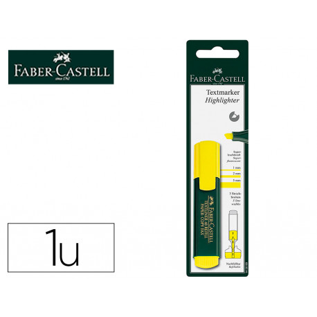 ROTULADOR FABER CASTELL FLUORESCENTE TEXTLINER 48-07 AMARILLO BLISTER DE 1 UNIDAD