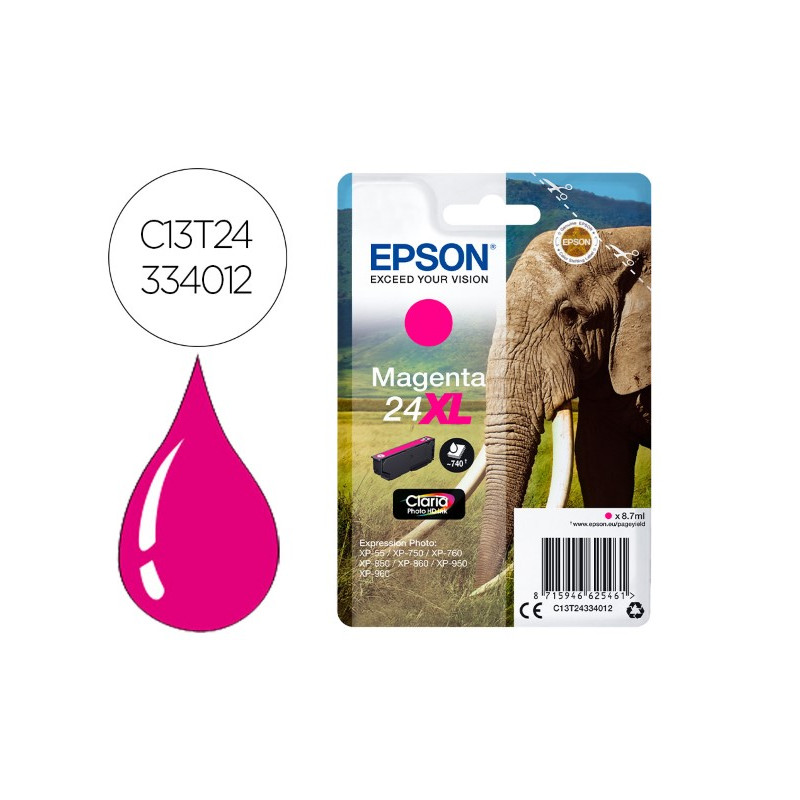 INK-JET EPSON CLARIA PHOTO HD INK MAGENTA 24XL