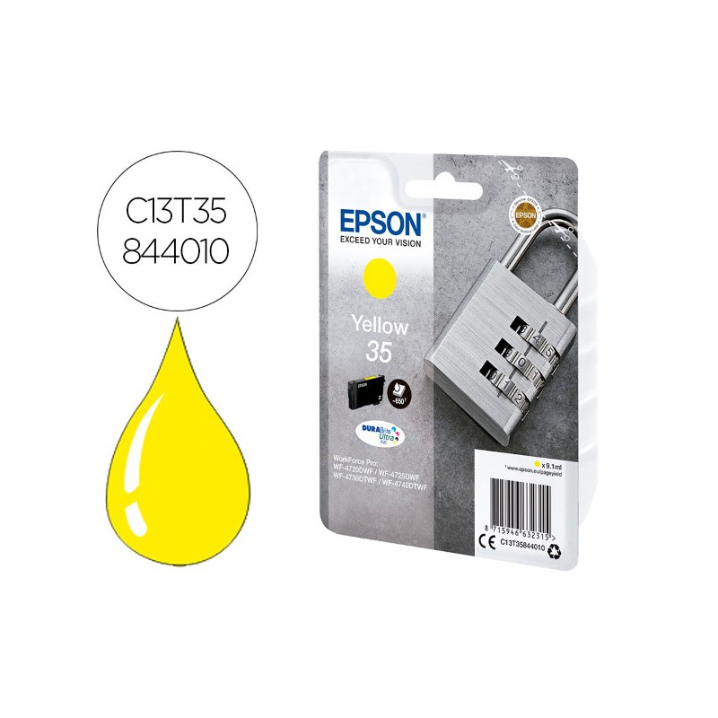 INK-JET EPSON SINGLEPACK AMARILLO 35 DURABRITE ULTRA INK