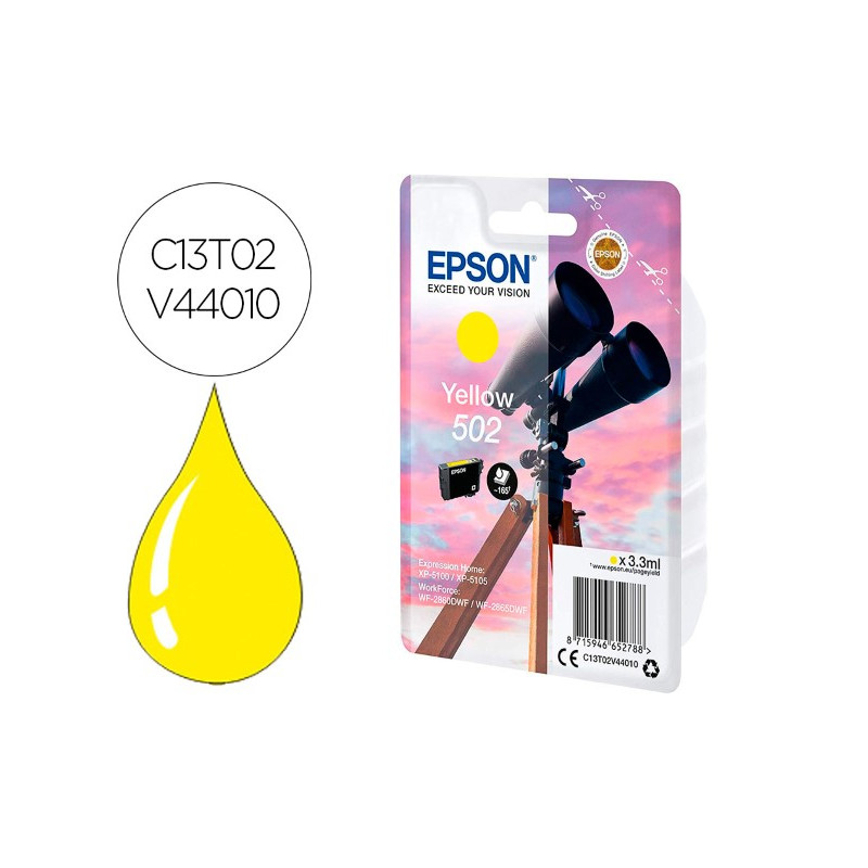 INK-JET EPSON SINGLEPACK AMARILLO 502 INK