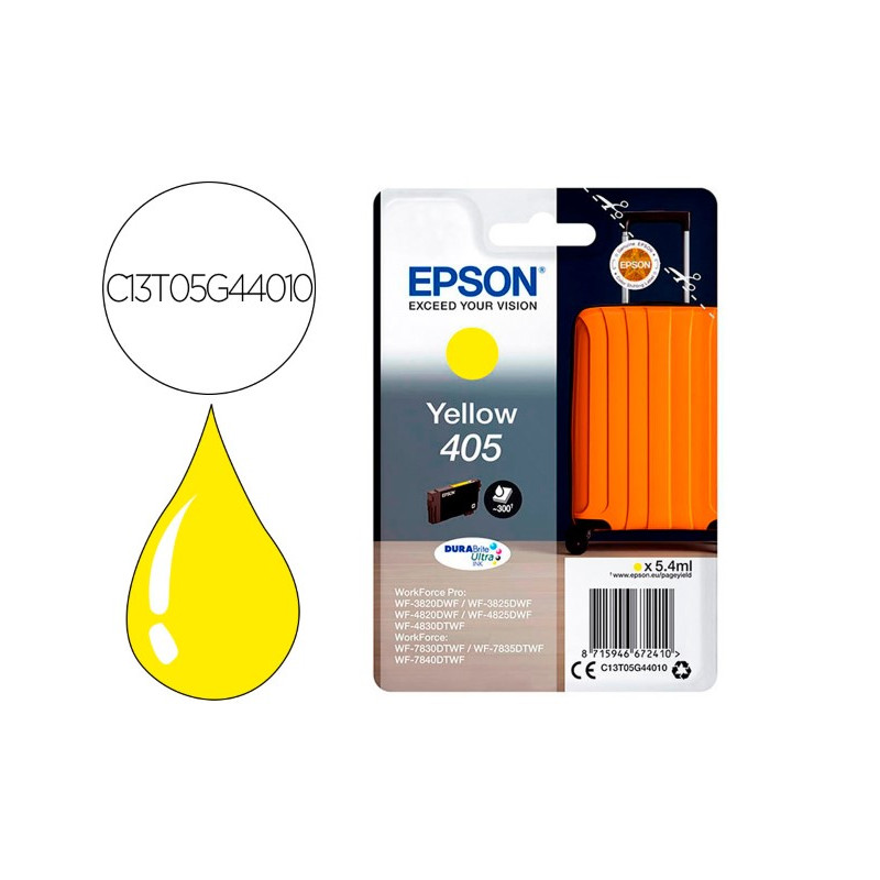 INK-JET EPSON 405 WF-3820DWF / WF-4820DWF / WF-7830DTWF / WF-7840DTWF AMARILLO