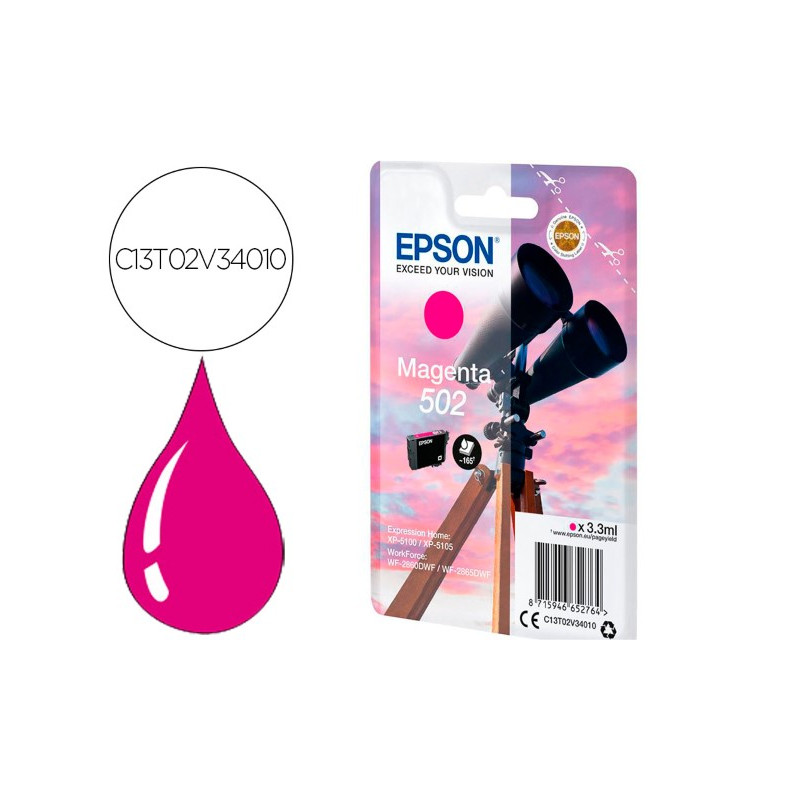 INK-JET EPSON SINGLEPACK MAGENTA 502 INK