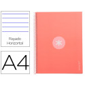 CUADERNO ESPIRAL LIDERPAPEL A4 MICRO ANTARTIK TAPA FORRADA80H 90 GR HORIZONTAL 1 BANDA 4 TALADROS CO