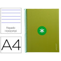 CUADERNO ESPIRAL LIDERPAPEL A4 MICRO ANTARTIK TAPA FORRADA80H 90 GR HORIZONTAL 1 BANDA 4 TALADROS CO