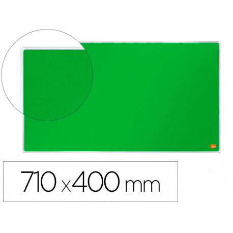 TABLERO DE ANUNCIOS NOBO IMPRESSION PRO FIELTRO VERDE FORMATO PANORAMICO 32" 710X400 MM