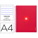 CUADERNO ESPIRAL LIDERPAPEL A4 MICRO ANTARTIK TAPA FORRADA120H 100 GR HORIZONTAL 5 BANDA4 TALADROS C