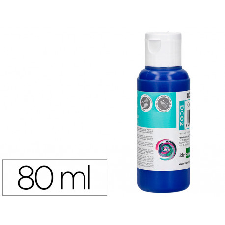 PINTURA ACRILICA LIDERPAPEL BOTE DE 80 ML AZUL ULTRAMAR