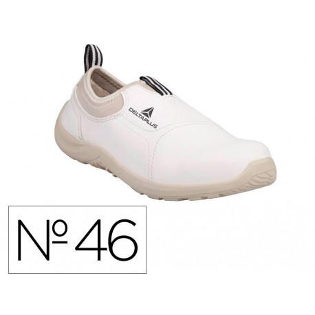 ZAPATOS DE SEGURIDAD DELTAPLUS MICROFIBRA PU SUELA PU MONO-DENSIDAD COLOR BLANCO TALLA 46