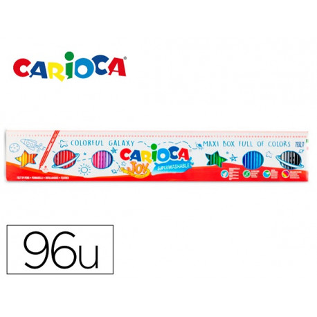 ROTULADOR CARIOCA JOY METRO CAJA DE 96 UNIDADES COLORES SURTIDOS