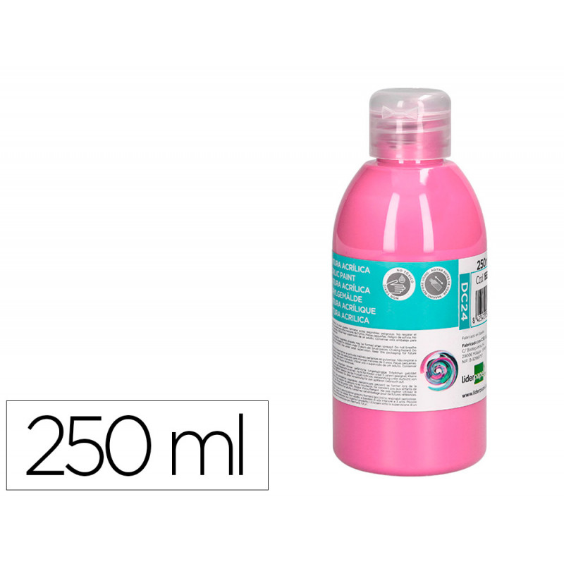 PINTURA ACRILICA LIDERPAPEL BOTE DE 250 ML ROSA