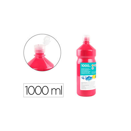 TEMPERA LIQUIDA LIDERPAPEL ESCOLAR 1000 ML FUCSIA