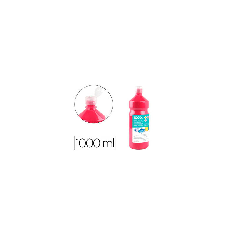 TEMPERA LIQUIDA LIDERPAPEL ESCOLAR 1000 ML FUCSIA