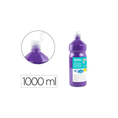 TEMPERA LIQUIDA LIDERPAPEL ESCOLAR 1000 ML VIOLETA