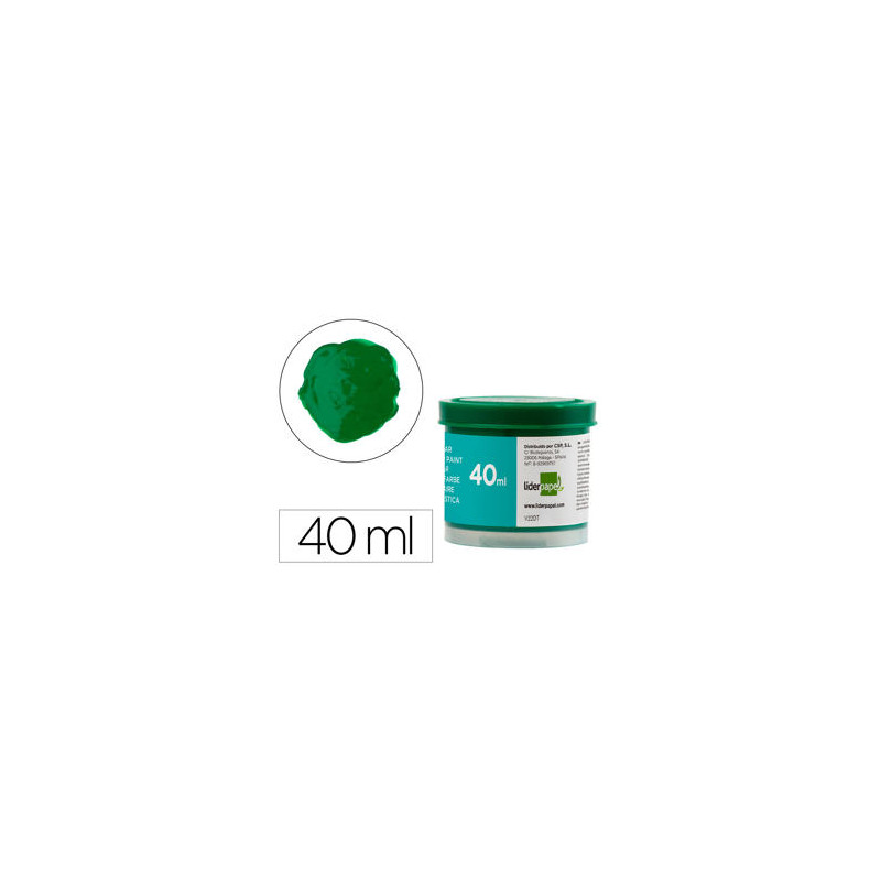 TEMPERA LIDERPAPEL ESCOLAR 40 ML VERDE