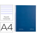 CUADERNO ESPIRAL NAVIGATOR A4 MICRO TAPA FORRADA 80H 80GR HORIZONTAL 1 BANDA COLOR AZUL MARINO