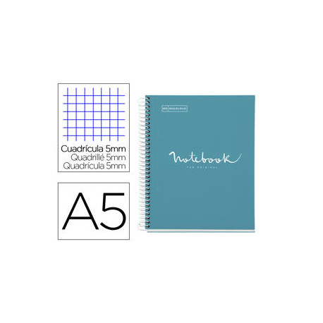 CUADERNO ESPIRAL MIQUELRIUS NOTEBOOK 1 EMOTIONS TAPA FORRADA DIN A5 MICROPERFORADO 80 HOJAS 90G/M2 C