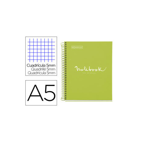 CUADERNO ESPIRAL MIQUELRIUS NOTEBOOK 1 EMOTIONS TAPA FORRADA DIN A5 MICROPERFORADO 80 HOJAS 90G/M2 C