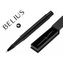 BOLIGRAFO BELIUS TURBO ALUMINI O DISEÑO NEGRO TINTA AZUL CAJA DE DISEÑO