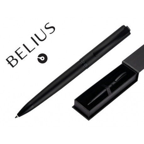 ROLLER BELIUS TURBO ALUMINIO D ISEÑO NEGRO TINTA AZUL CAJA DE DISEÑO