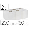 PAPEL SECAMANOS BUNZL GREENSOURCE 2 CAPAS CELULOSA BLANCA 200 MM X 150 MT PAQUETE DE 6 ROLLOS