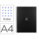 CUADERNO ESPIRAL LIDERPAPEL A4 MICRO ANTARTIK TAPA FORRADA80H 90 GR RAYADO PUNTOS 1 BANDA 4 TALADROS