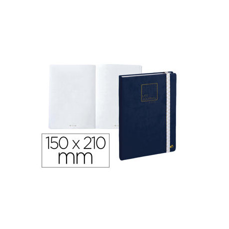 LIBRETA QUO VADIS LIFE JOURNAL DOTS METODO BULLET 15X21 CM 215 HOJAS 90 GR TAPA AZUL OSCURO