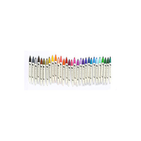 ROTULADOR PENTEL BRUSH PEN TWIN DOBLE PUNTA FLEXIBLE EXPOSITOR DE 90 UNIDADES COLORES SURTIDOS