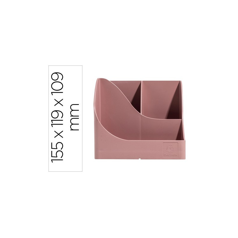 ORGANIZADOR DE SOBREMESA EXACOMPTA SKANDI COLOR ROSA VIEJO 155X119X109 MM