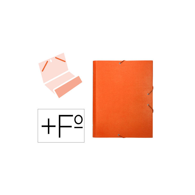 CARPETA CLASIFICADORA LIDERPAPEL 12 DEPARTAMENTOS FOLIO PROLONGADO CARTON FORRADO NARANJA