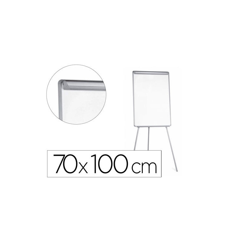 PIZARRA BLANCA Q-CONNECT CON TRIPODE 90X70X195CM PARA CONVENCIONES SUPERFICIE LACADAMAGNETICA ESCRIT