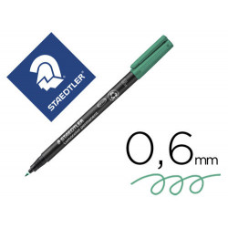 ROTULADOR STAEDTLER LUMOCOLOR RETROPROYECCION PUNTA DE FIBRAPERMANENTE 318-5 VERDE PUNTA FINA REDOND