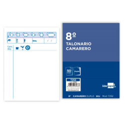 TALONARIO LIDERPAPEL CAMARERO 8 ORIGINAL Y COPIA T252 ZIG ZAG