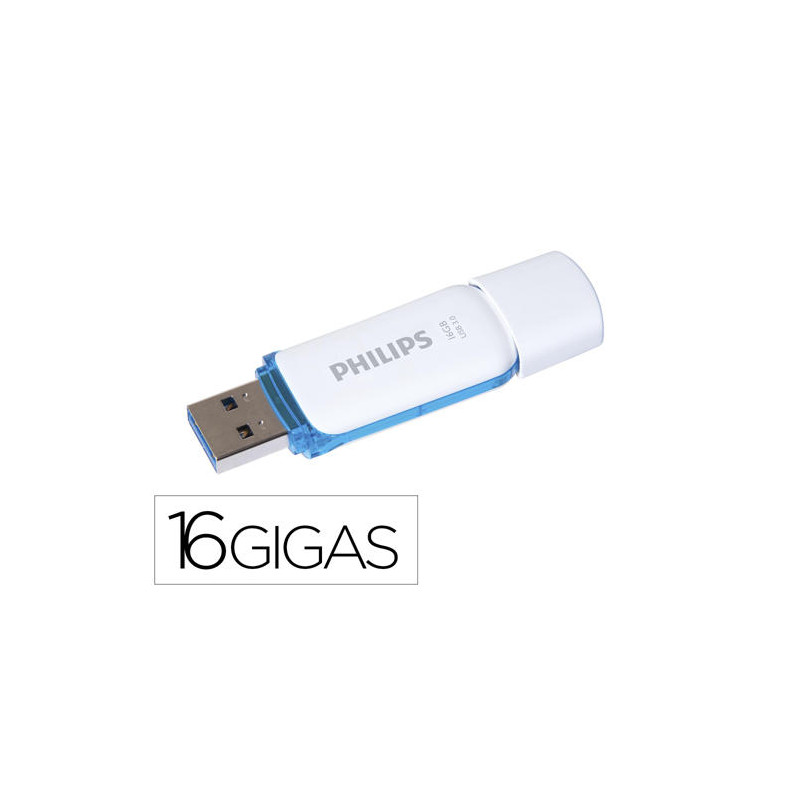 MEMORIA USB PHILIPS FLASH USB 3.0 16GB SNOW BLUE