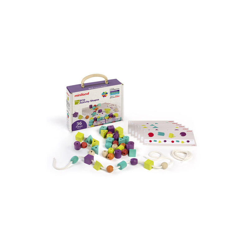 JUEGO DIDACTICO MINILAND ECO ACTIVITY SHAPES 36 PIEZAS