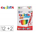 ROTULADOR CARIOCA JOY BOLSA PAPEL 12 UNIDADES COLORES SURTIDOS + 2 GRATIS