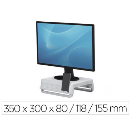 SOPORTE FELLOWES PARA MONITOR BREYTA 3 AJUSTES DE ALTURA HASTA 30 KG 100% RECICLABLE 350X300X80/118/