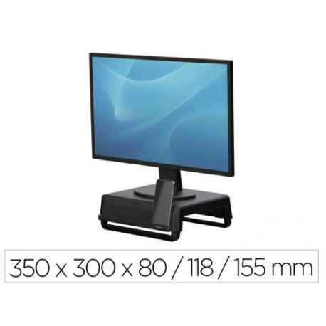 SOPORTE FELLOWES PARA MONITOR BREYTA 3 AJUSTES DE ALTURA HASTA 30 KG 100% RECICLABLE 350X300X80/118/