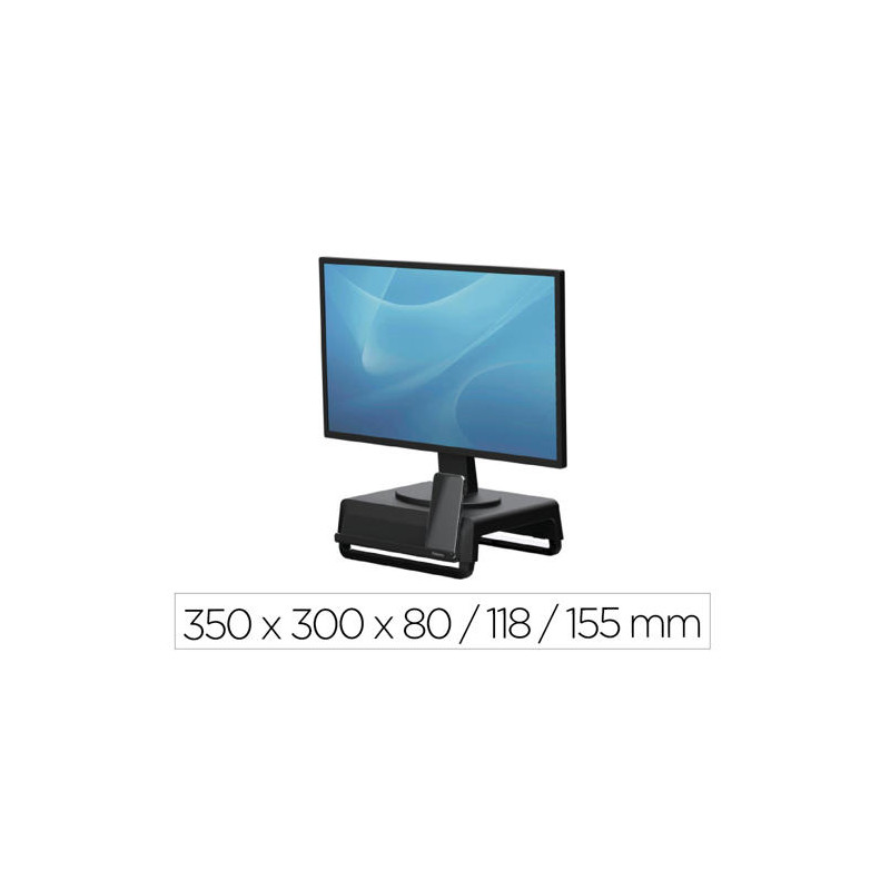 SOPORTE FELLOWES PARA MONITOR BREYTA 3 AJUSTES DE ALTURA HASTA 30 KG 100% RECICLABLE 350X300X80/118/