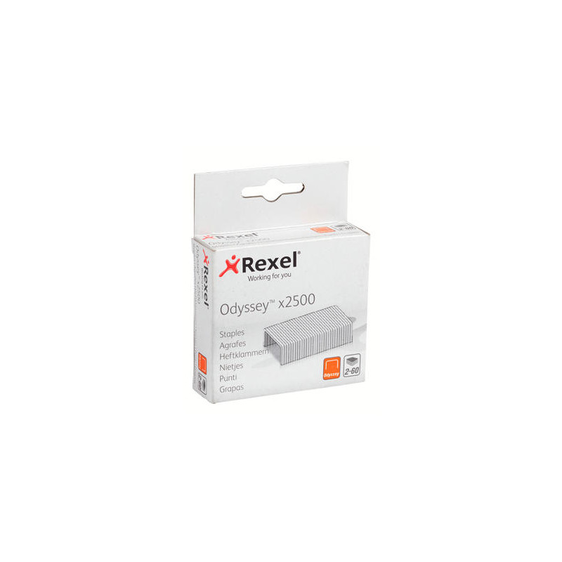 GRAPAS REXEL ODYSSEY GALVANIZADA CAJA DE 2500 UNIDADES