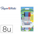 BOLIGRAFO PAPER MATE KILOMETRICO PUNTA 1 MM PLASTICO RECICLADO 80% BLISTER DE 3 NEGROS / 3