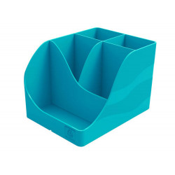 CUBILETE PORTALAPICES EXACOMPTA WAVE SKANDI PLASTICO RECICLADO COLOR AZUL PACIFICO