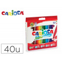 ROTULADOR CARIOCA JUMBO PUNTA GRUESA CAJA DE 40 UNIDADES COLORES SURTIDOS